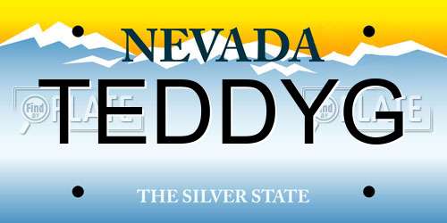 TEDDYG Nevada License Plate