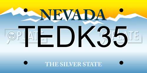 TEDK35 Nevada License Plate