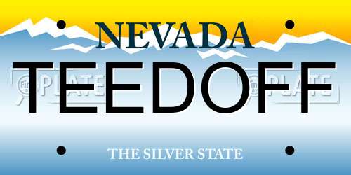 TEEDOFF Nevada License Plate