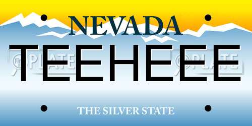 TEEHEEE Nevada License Plate