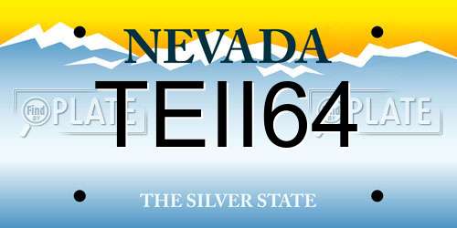 TEII64 Nevada License Plate