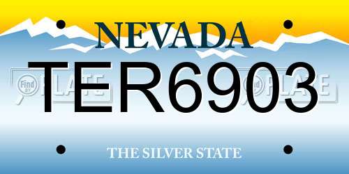 TER6903 Nevada License Plate