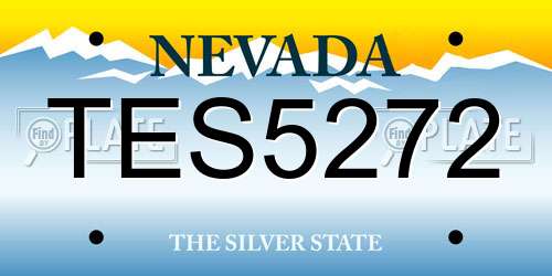 TES5272 Nevada License Plate