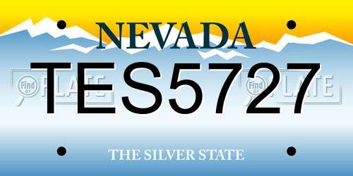 TES5727 Nevada License Plate