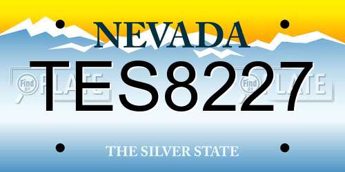 TES8227 Nevada License Plate