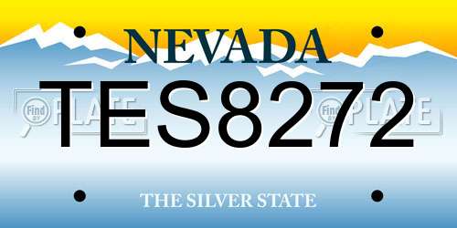 TES8272 Nevada License Plate