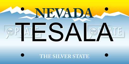 TESALA Nevada License Plate