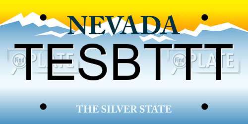 TESBTTT Nevada License Plate