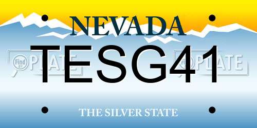 TESG41 Nevada License Plate
