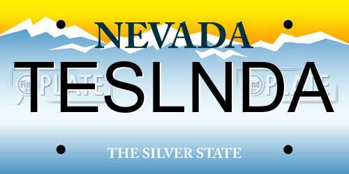 TESLNDA Nevada License Plate