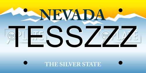 TESSZZZ Nevada License Plate