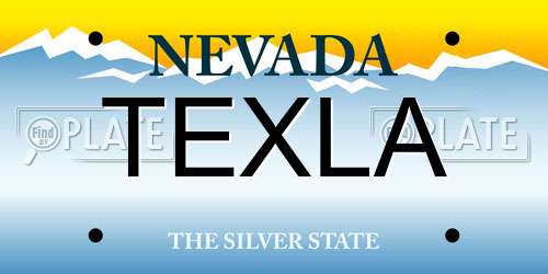TEXLA Nevada License Plate
