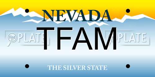 TFAM Nevada License Plate