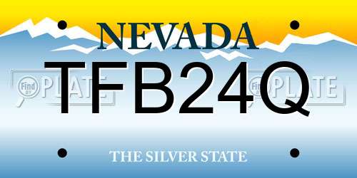 TFB24Q Nevada License Plate
