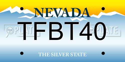 TFBT40 Nevada License Plate