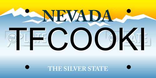 TFCOOKI Nevada License Plate