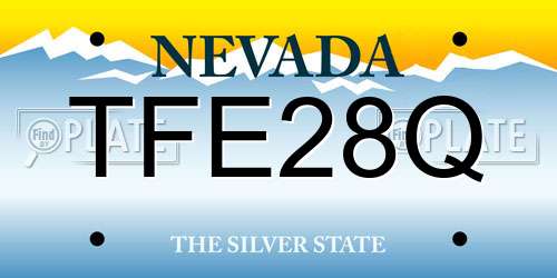 TFE28Q Nevada License Plate