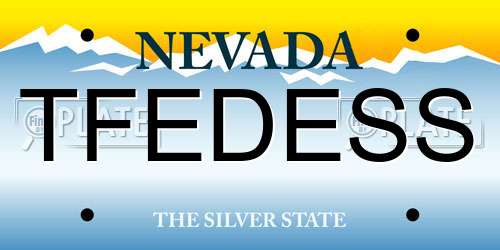 TFEDESS Nevada License Plate