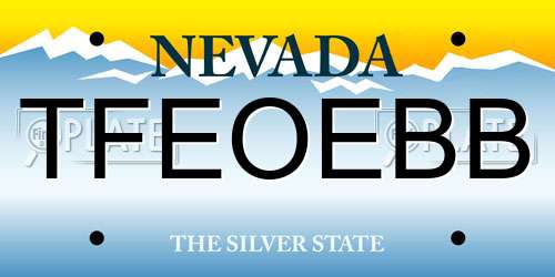 TFEOEBB Nevada License Plate