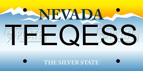 TFEQESS Nevada License Plate
