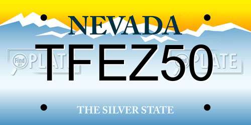 TFEZ50 Nevada License Plate
