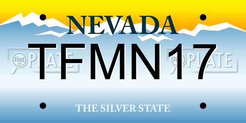 TFMN17 Nevada License Plate