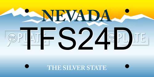 TFS24D Nevada License Plate