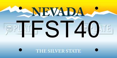 TFST40 Nevada License Plate