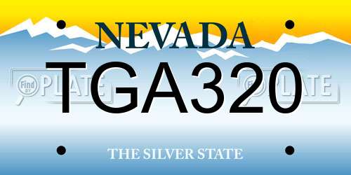 TGA320 Nevada License Plate
