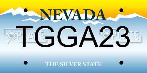 TGGA23 Nevada License Plate