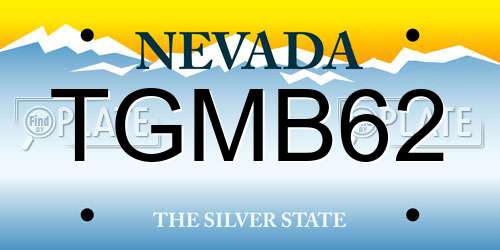 TGMB62 Nevada License Plate