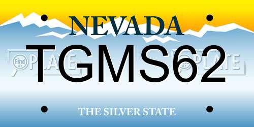 TGMS62 Nevada License Plate