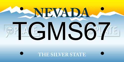 TGMS67 Nevada License Plate