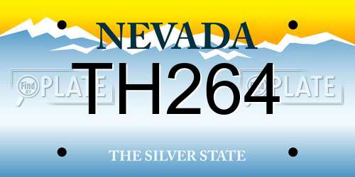 TH264 Nevada License Plate