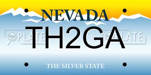 TH2GA Nevada License Plate