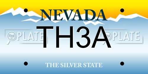TH3A Nevada License Plate