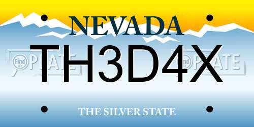 TH3D4X Nevada License Plate