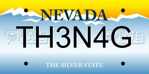 TH3N4G Nevada License Plate