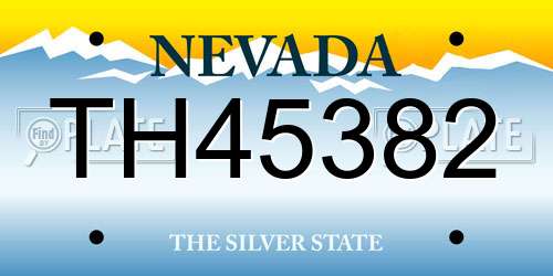 TH45382 Nevada License Plate