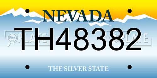 TH48382 Nevada License Plate