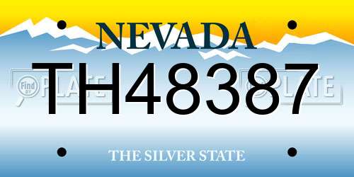 TH48387 Nevada License Plate