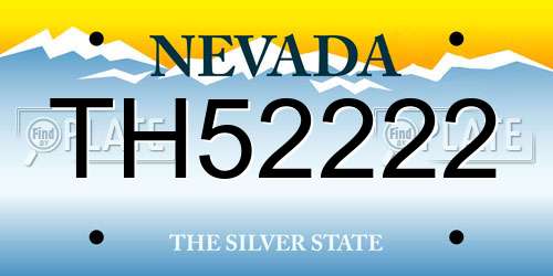 TH52222 Nevada License Plate