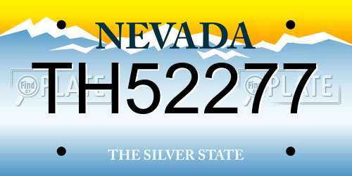 TH52277 Nevada License Plate