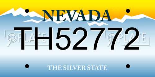 TH52772 Nevada License Plate