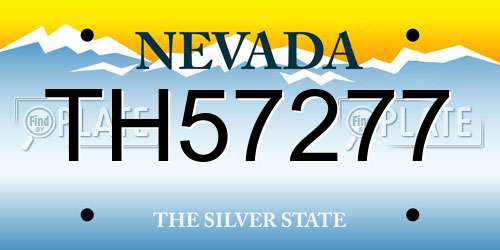 TH57277 Nevada License Plate