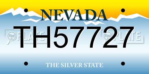 TH57727 Nevada License Plate