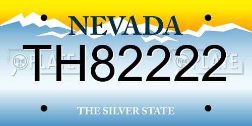 TH82222 Nevada License Plate