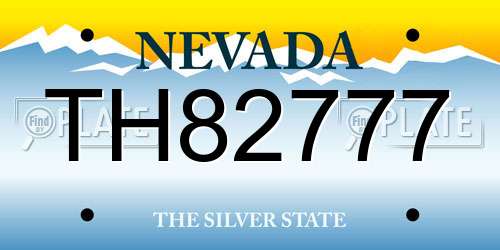 TH82777 Nevada License Plate