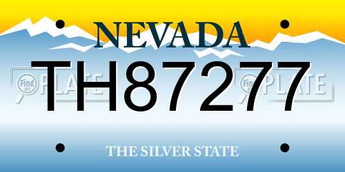 TH87277 Nevada License Plate