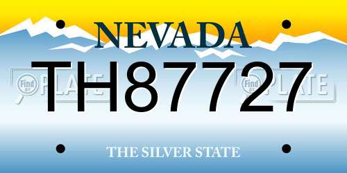 TH87727 Nevada License Plate